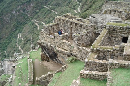 Members at the top of Machu Picchu