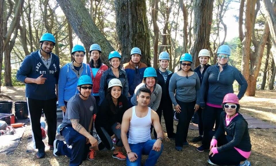Events & Adventures members attack the ropes course!