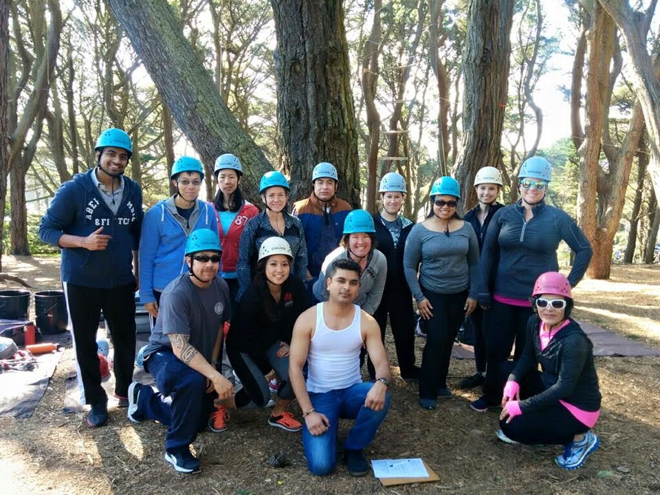 E&A members attack the ropes course!