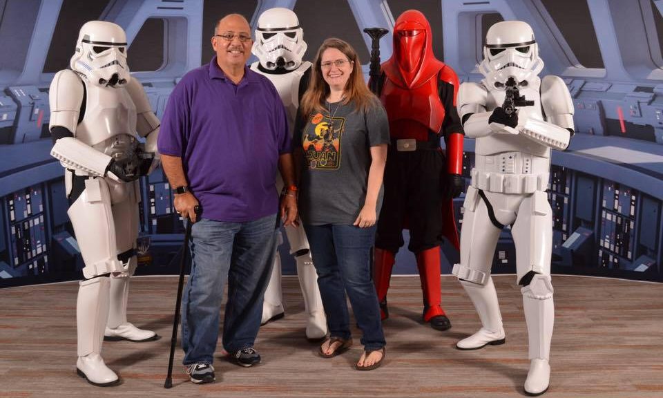 Events and Adventures Singles at Disney's Hollywood Studios taking photos with Star Wars characters